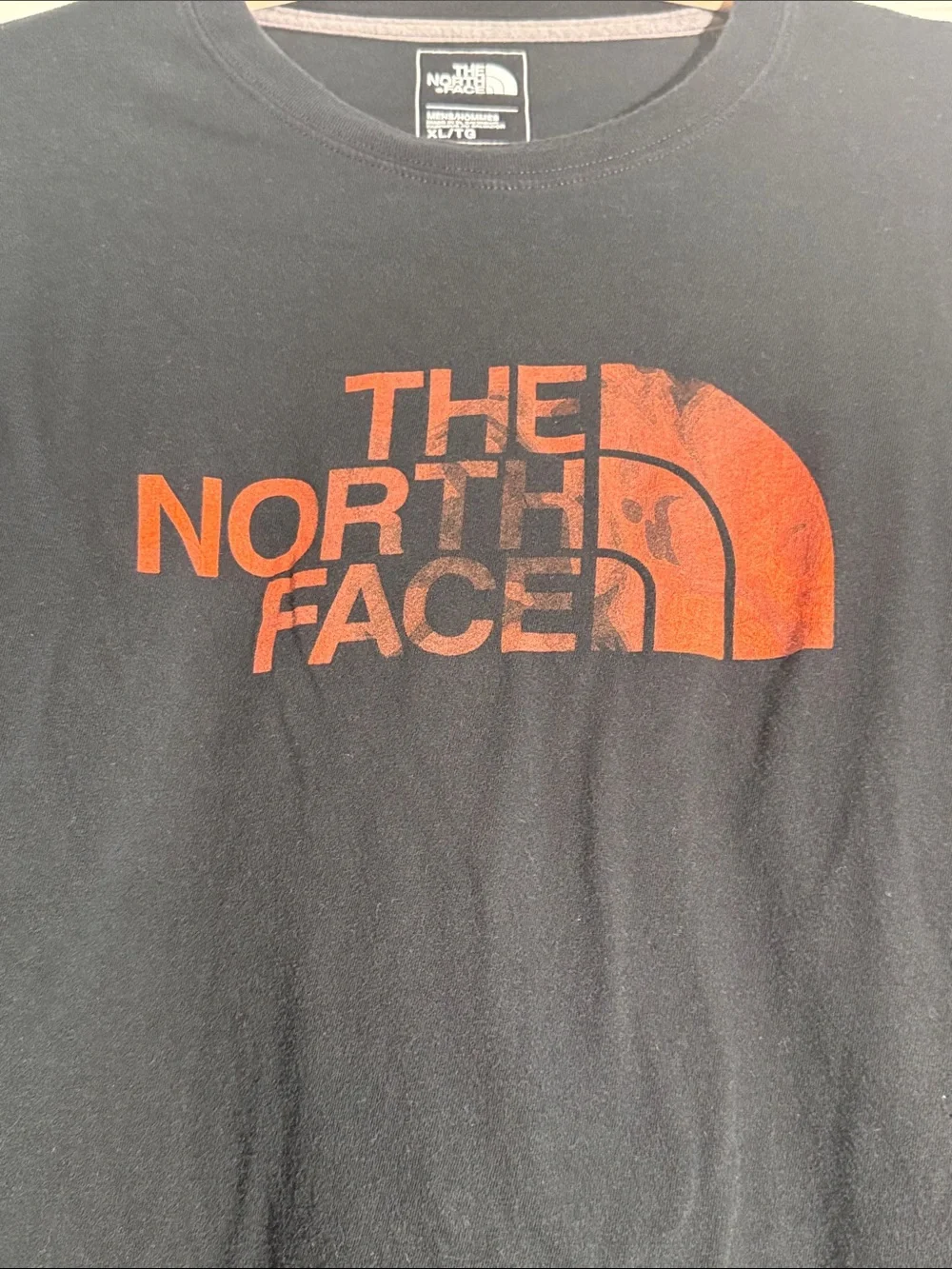 The North Face Black Short Sleeve Tee with Red Logo